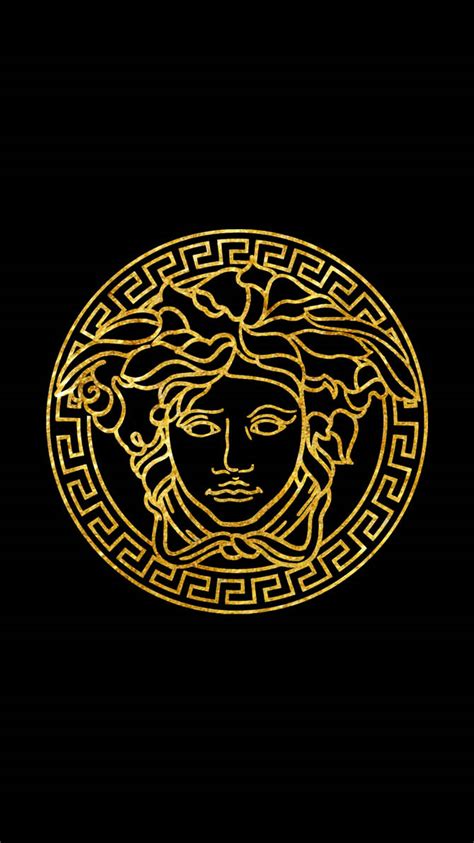 versace logo black and gold|what is the Versace symbol.